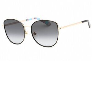 Kate Spade Maryam Gold and Black Oversized Sunglasses Brand New in Case